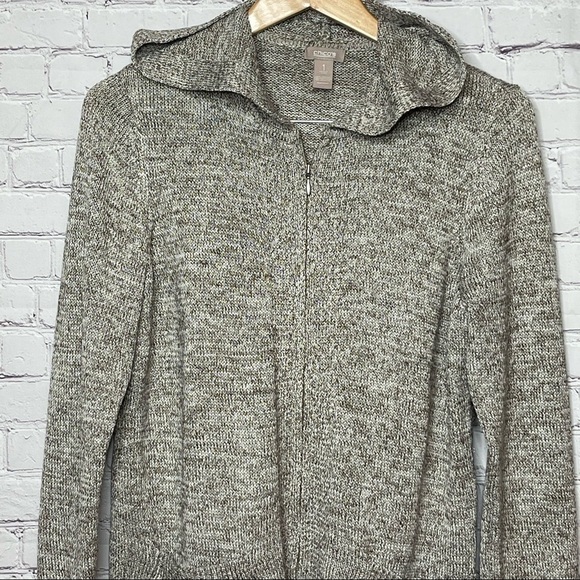 Chico’s Hooded Full Zip Cardigan size 1 - Small - Picture 3 of 13